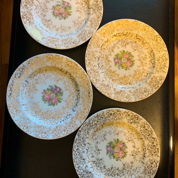 Vintage Atlas Fine China 22karat gold        6 1/2” plates - Picture 2 of 7